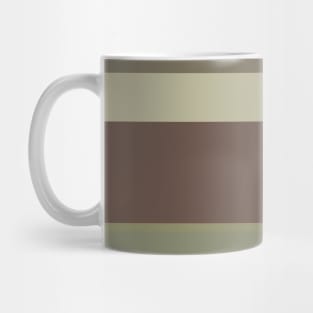 The onliest tranquility of Quincy, Pastel Brown, Camouflage Green, Sage and Artichoke stripes. Mug